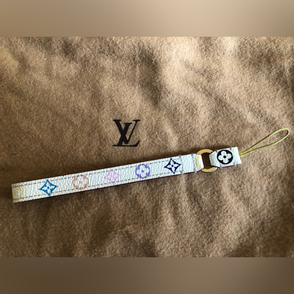 Louis Vuitton White Monogram Multicolore Phone Strap